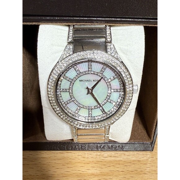 NEW -Michael Kors Women's MK3311 KerryCrystal Stainless steel Watch $275.00 Tag - Picture 1 of 15